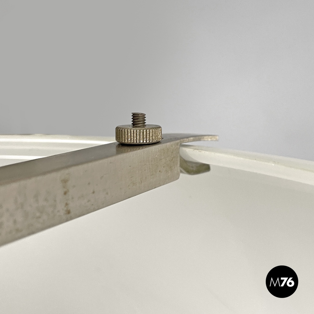 Italian modern glass brass chandelier Triclinio Vico Magistretti Artemide, 1970s