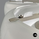 Italian modern glass brass chandelier Triclinio Vico Magistretti Artemide, 1970s