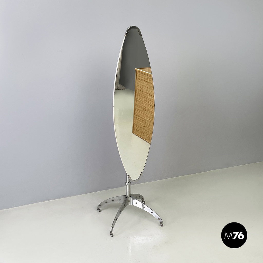 japan space age Adjustable floor mirror by Yasu Sasamoto for Li Qian, 1970s