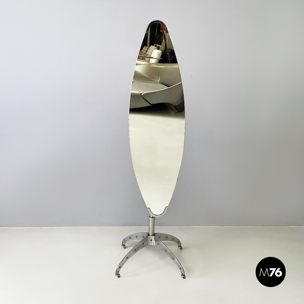 japan space age Adjustable floor mirror by Yasu Sasamoto for Li Qian, 1970s