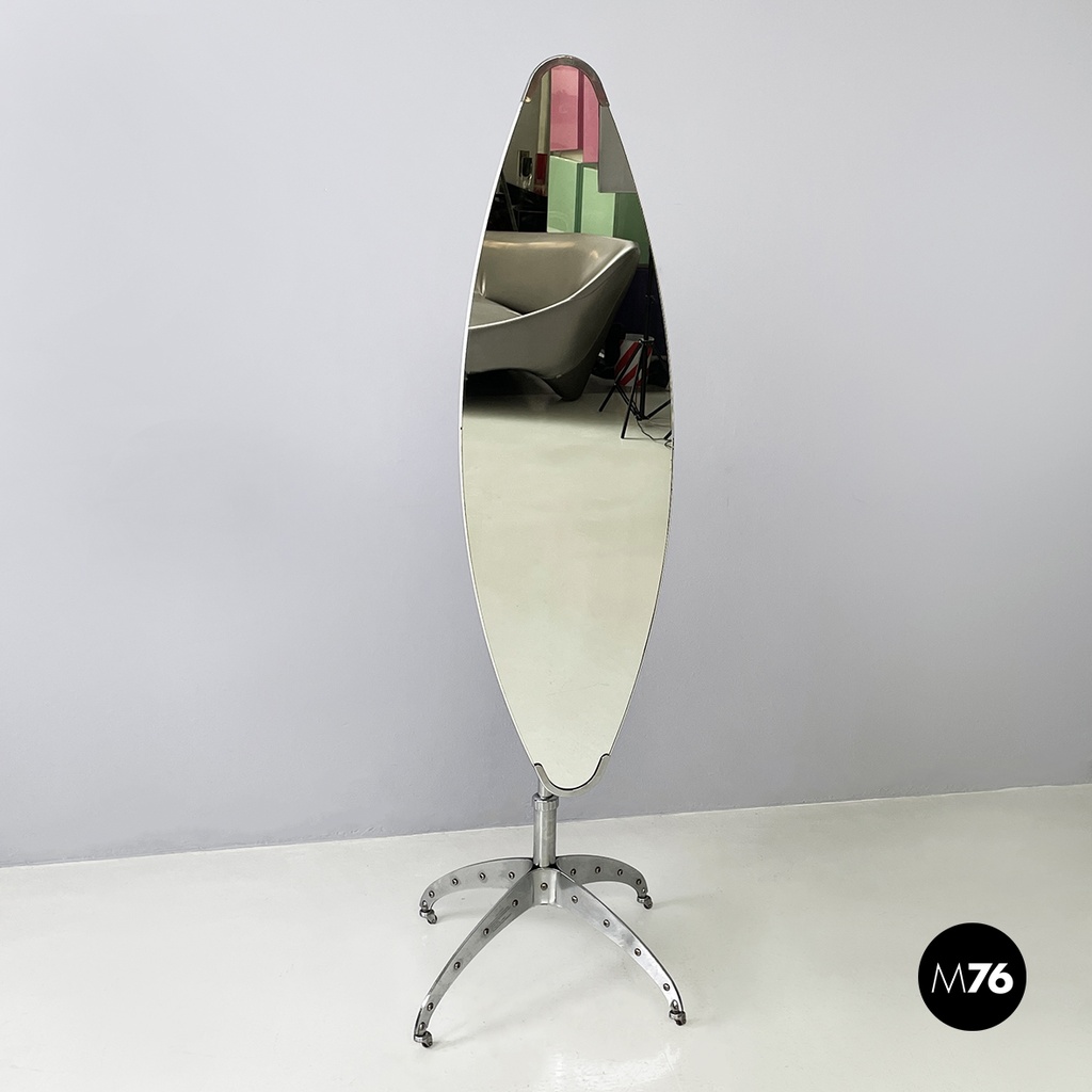 japan space age Adjustable floor mirror by Yasu Sasamoto for Li Qian, 1970s