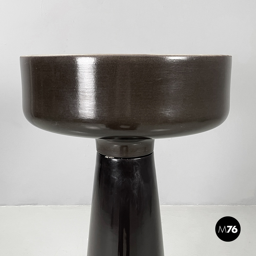 Italian mid-century modern flowerpot by Mangiarotti for Fratelli Brambilla 1970s