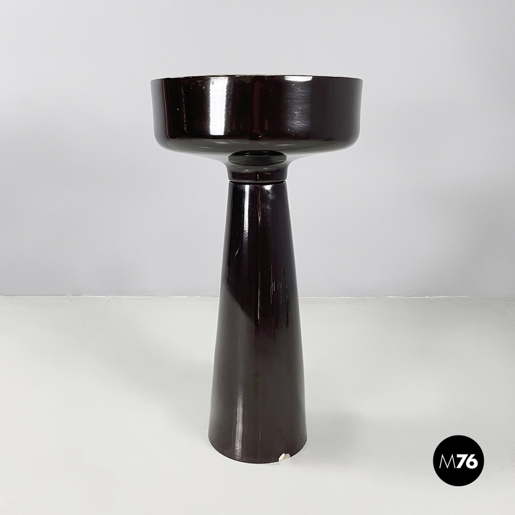 Italian mid-century modern flowerpot by Mangiarotti for Fratelli Brambilla 1970s