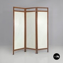 Italian Art Nouveau wooden screen with hand painted human figures, early 1900s