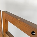 Italian Art Nouveau wooden screen with hand painted human figures, early 1900s