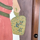 Italian Art Nouveau wooden screen with hand painted human figures, early 1900s