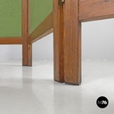 Italian Art Nouveau wooden screen with hand painted human figures, early 1900s