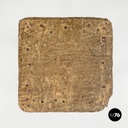 Italian mid-century modern industrial gray painted wooden stool, 1950s