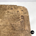 Italian mid-century modern industrial gray painted wooden stool, 1950s