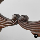 Italian Biedermeier decorated wooden chair and bright green fabric, early 1800s