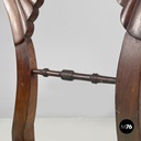 Italian Biedermeier decorated wooden chair and bright green fabric, early 1800s