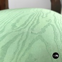 Italian Biedermeier decorated wooden chair and bright green fabric, early 1800s