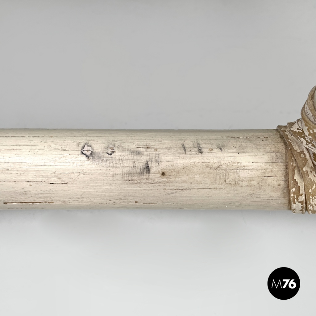 American mid-century modern rattan and white wood coffee table by Mcguire, 1960s