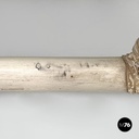 American mid-century modern rattan and white wood coffee table by Mcguire, 1960s