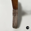 Italian Fire screen in black and white fabric and wood, early 1900s