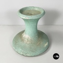 Italian mid-century modern Pot holder in aqua green concrete, 1950s