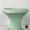 Italian mid-century modern Pot holder in aqua green concrete, 1950s