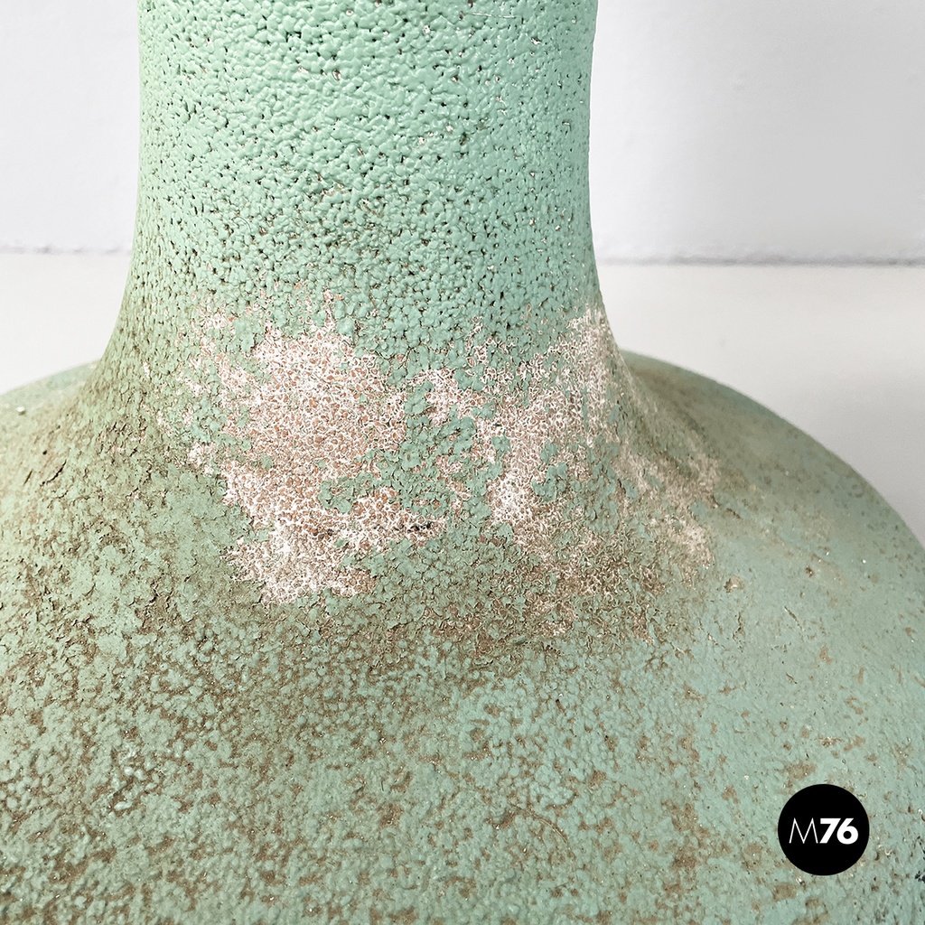 Italian mid-century modern Pot holder in aqua green concrete, 1950s