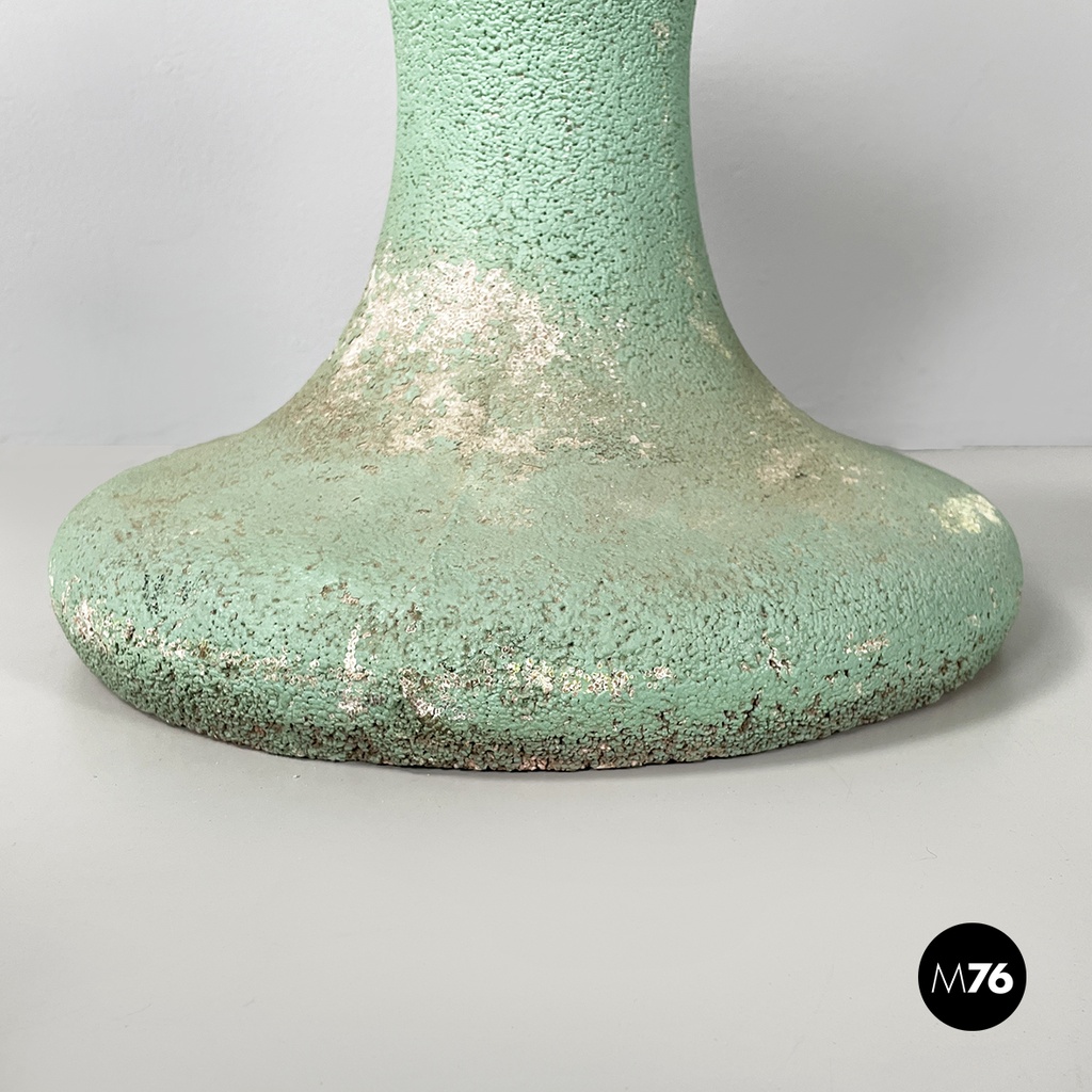 Italian mid-century modern Pot holder in aqua green concrete, 1950s