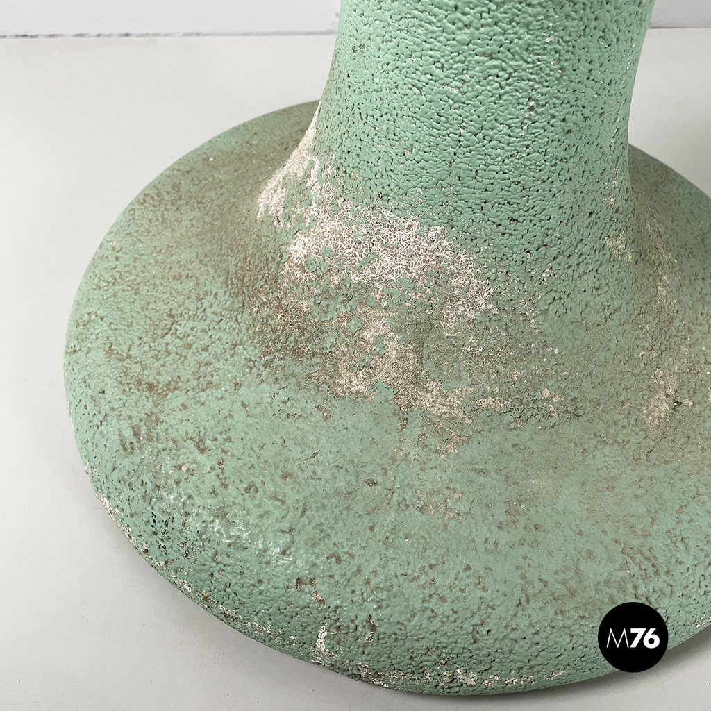 Italian mid-century modern Pot holder in aqua green concrete, 1950s