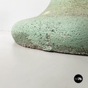 Italian mid-century modern Pot holder in aqua green concrete, 1950s