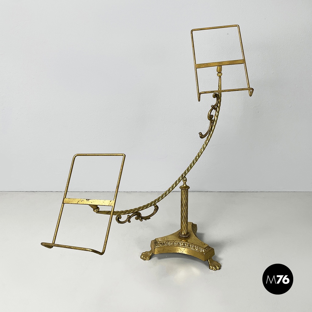 Italian empire style table stand in finely crafted  brass and bronze early 1900s