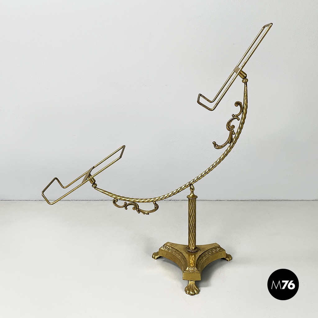 Italian empire style table stand in finely crafted  brass and bronze early 1900s