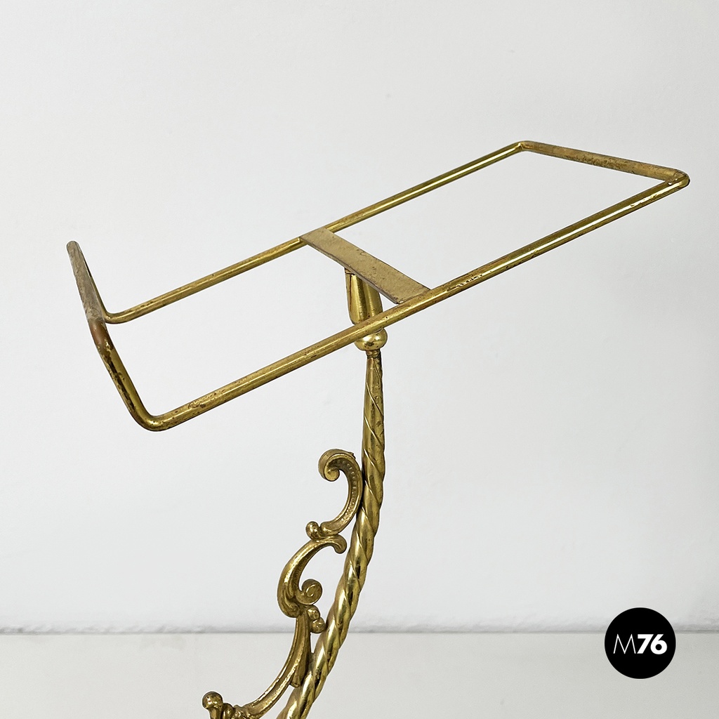 Italian empire style table stand in finely crafted  brass and bronze early 1900s