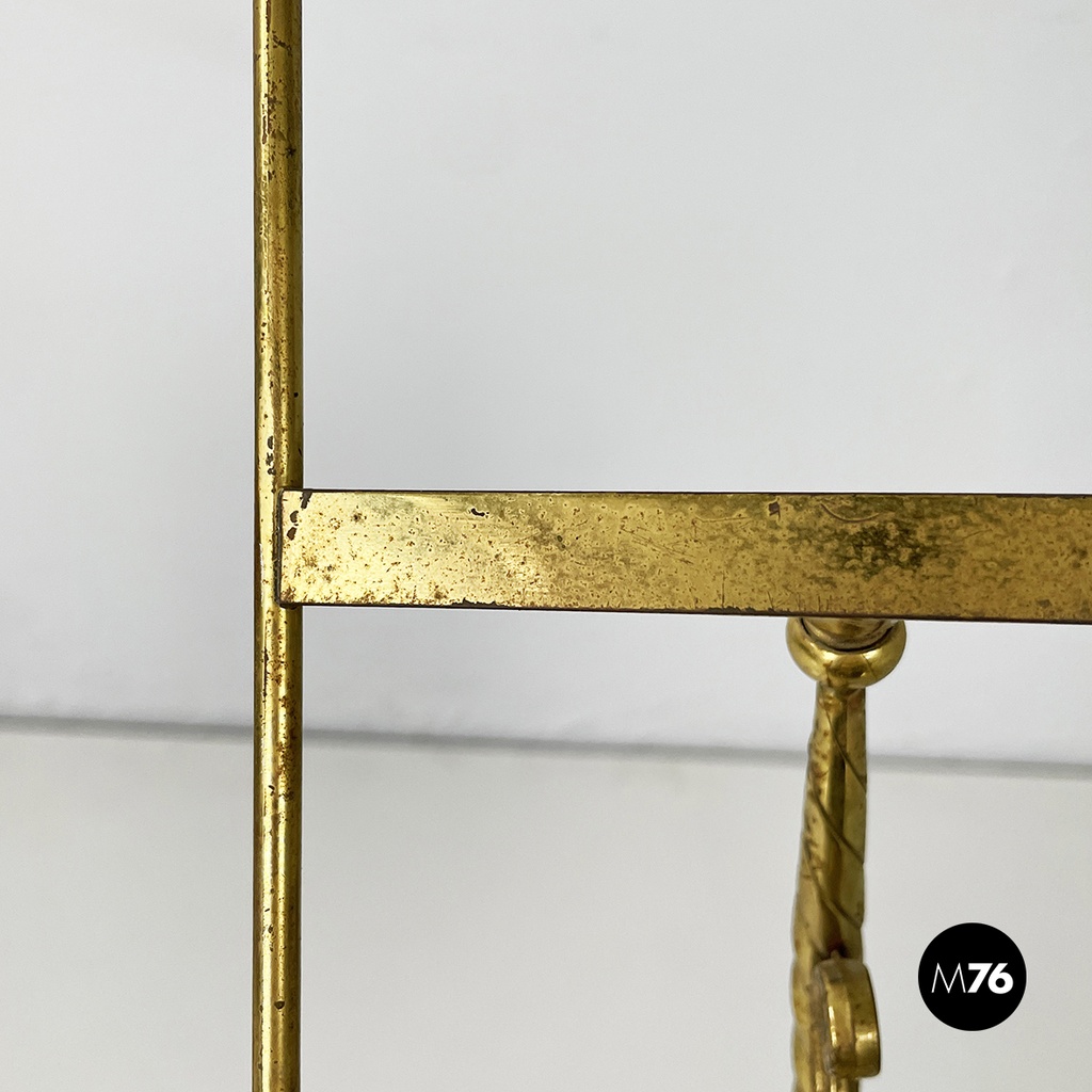 Italian empire style table stand in finely crafted  brass and bronze early 1900s