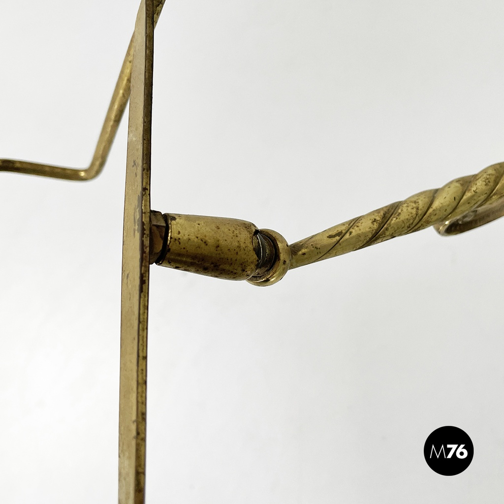 Italian empire style table stand in finely crafted  brass and bronze early 1900s