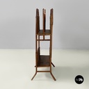 Italian mid-century modern Magazine rack with double shelf in rattan, 1960s