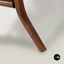 Italian mid-century modern Magazine rack with double shelf in rattan, 1960s