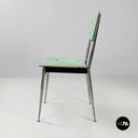 Italian mid-century modern Chairs in aqua green formica and metal, 1960s