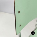 Italian mid-century modern Chairs in aqua green formica and metal, 1960s