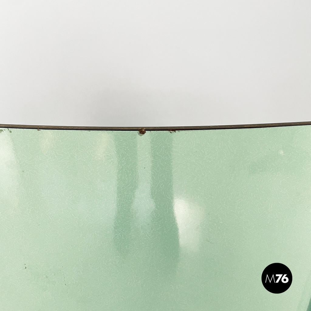 Italian mid-century modern Chairs in aqua green formica and metal, 1960s