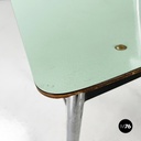 Italian mid-century modern Chairs in aqua green formica and metal, 1960s