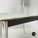 Italian mid-century modern Chairs in aqua green formica and metal, 1960s