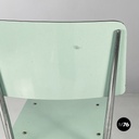 Italian mid-century modern Chairs in aqua green formica and metal, 1960s