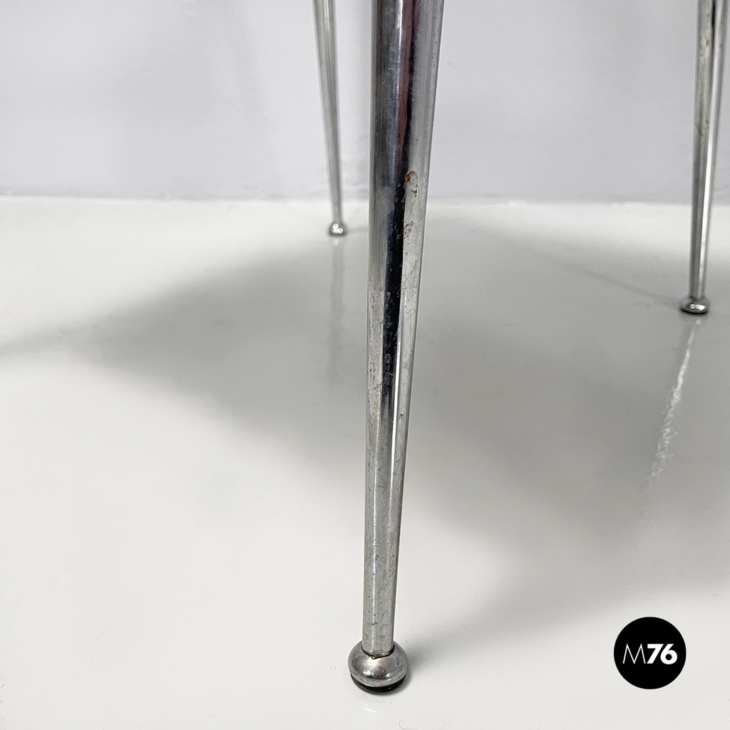 Italian mid-century modern Chairs in aqua green formica and metal, 1960s