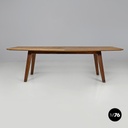 Italian mid-century modern long wooden coffee table with pointed sides, 1960s