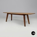 Italian mid-century modern long wooden coffee table with pointed sides, 1960s