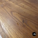 Italian mid-century modern long wooden coffee table with pointed sides, 1960s