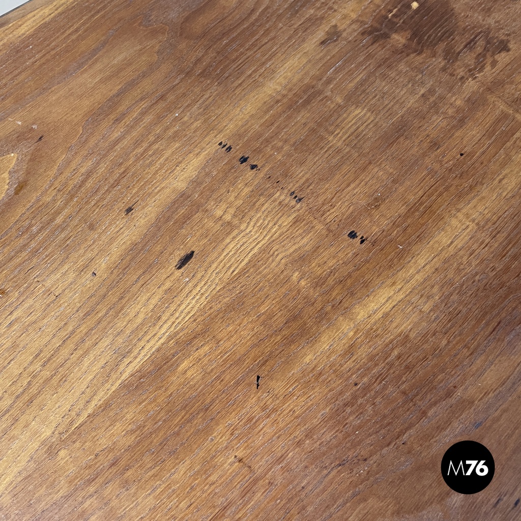 Italian mid-century modern long wooden coffee table with pointed sides, 1960s