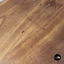 Italian mid-century modern long wooden coffee table with pointed sides, 1960s