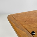 Italian mid-century modern long wooden coffee table with pointed sides, 1960s
