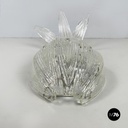Italian modern Pineapple-shaped wall lamp in fluted glass and metal, 1980s
