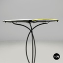 Italian mid-century modern wrought iron in yellow grey enamel coffee table 1950s