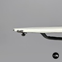 Italian mid-century modern wrought iron in yellow grey enamel coffee table 1950s