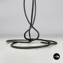 Italian mid-century modern wrought iron in yellow grey enamel coffee table 1950s