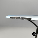 Italian mid-century modern wrought iron coffee table in light blue enamel, 1950s